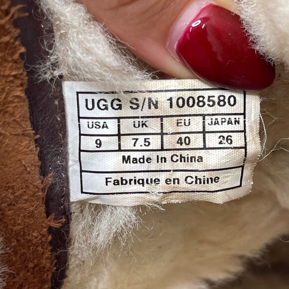 UGG #1008580 Women's Brown Classic Mini Double Zip Leather Boot Shoes Size 9 US - Picture 6 of 15